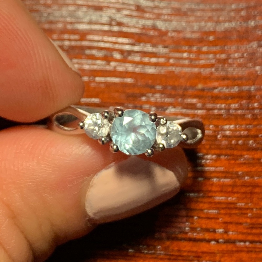 Sterling Silver 3-Stone Ring